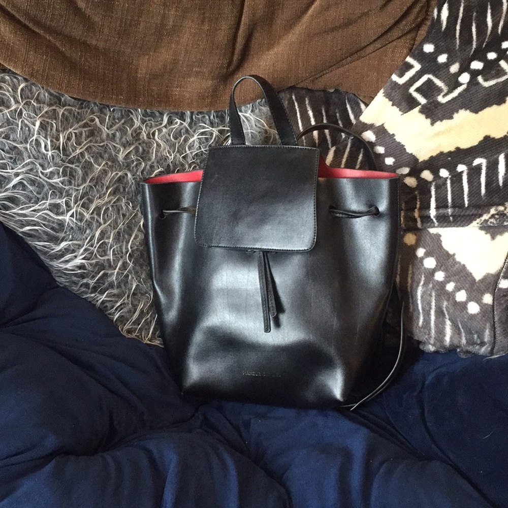 Mansur Gavriel Leather Flap-Top Backpack